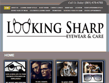 Tablet Screenshot of lookingsharpeyewearandcare.com